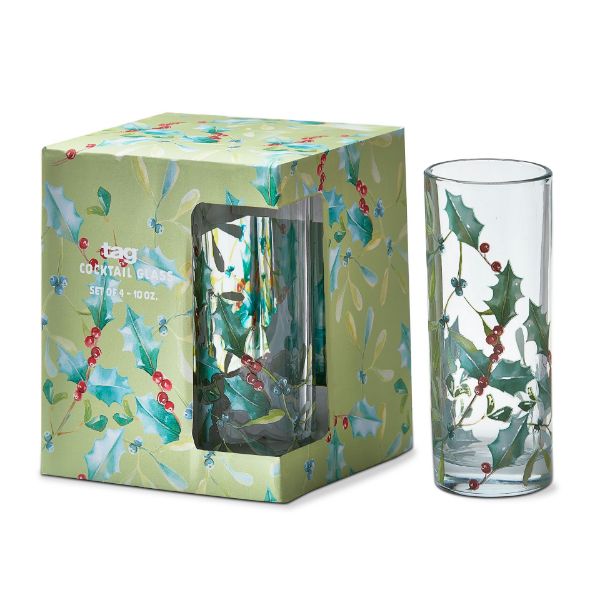 Winter Spring Drink Glasses S/4