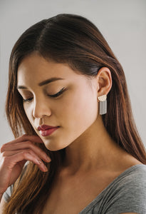 Sundown Grey Fringe Earrings