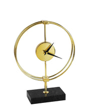 Load image into Gallery viewer, Gold Numberless Clock on Stand