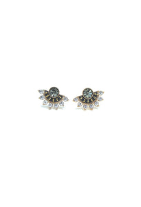Black Diamond Fan Earrings