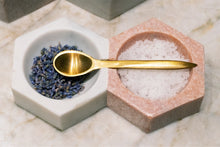 Load image into Gallery viewer, Marble Salt + Pepper Holder with Spoon