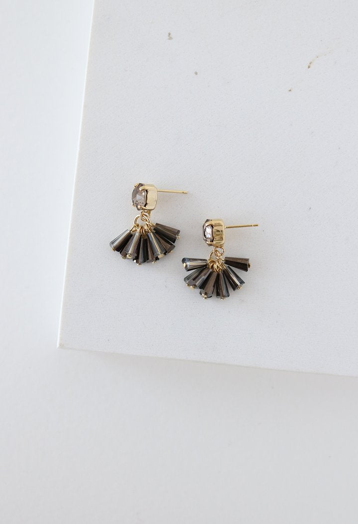 Smoke Crystal Confetti Earrings