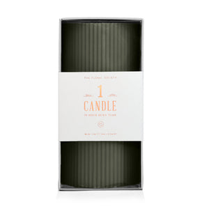 Fancy Pillar Candle - Moss