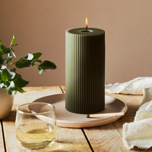 Load image into Gallery viewer, Fancy Pillar Candle - Moss