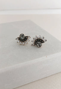 Black Diamond Fan Earrings