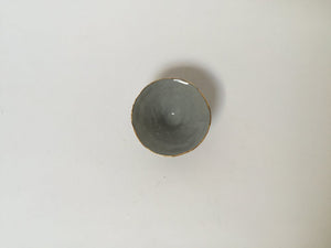 Grey Gold Pinch Pot