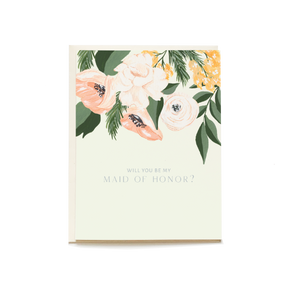 Maid of Honor Wedding Card