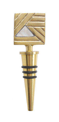 Square Gold Wine Stopper