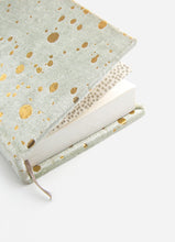 Load image into Gallery viewer, Paint Splatter Mint Mini Velvet Notebook