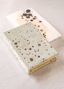 Paint Splatter Mint Mini Velvet Notebook