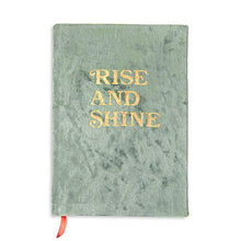 Load image into Gallery viewer, Rise &amp; Shine Velvet Notebook