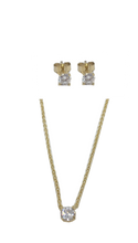 Load image into Gallery viewer, Stud Necklace &amp; Earrings Set