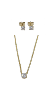 Stud Necklace & Earrings Set