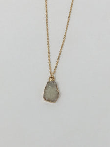 White Druzy Necklace