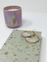 Load image into Gallery viewer, Paint Splatter Mint Mini Velvet Notebook