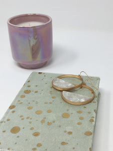 Paint Splatter Mint Mini Velvet Notebook