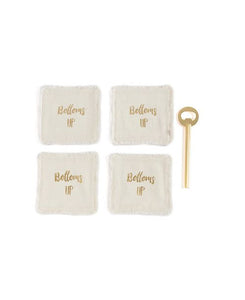 Bottoms Up Coaster & Bottle Opener Set