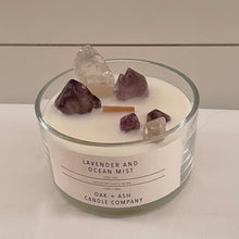 Load image into Gallery viewer, Crystal Candle - Lavender &amp; Ocean Mist