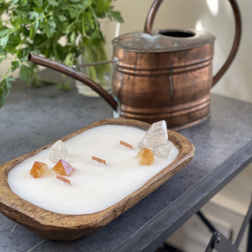 Brown Crystal Dough Bowl - Teakwood and Orange Blossom