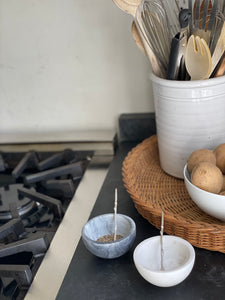 Black + White Marble Salt and Pepper Cellars