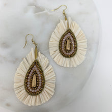 Load image into Gallery viewer, Cream Fan Earrings